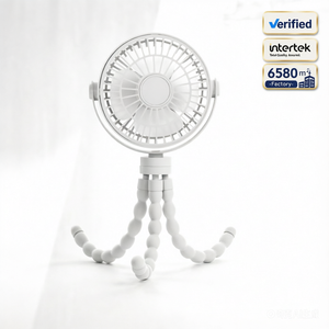 Ventilateur portable flexible pour siège auto bébé, trépied, 3 vitesses réglables, léger, faible bruit, batterie/USB, mini ventilateur de bureau - Product Image 2