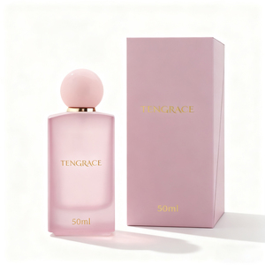 Elegant <strong>Pink</strong> 50ml Luxury Square Perfume <strong>Bottle</strong> Sprayer Frosted <strong>Pink</strong> Parfum Container Perfume <strong>Bottle</strong> with Custom Logo - Product Image 2