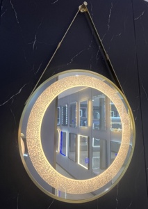 Le nouveau miroir <span class=keywords><strong>de</strong></span> maquillage minimaliste nordique best-seller 2025 miroir mural suspendu à ceinture miroir intelligent à LED pour salles <span class=keywords><strong>de</strong></span> bains et toilettes - Product Image 4