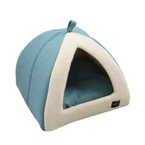 Pet Cat Cave Bed House Warm Cats Tent Soft Washable Pet Bed Comfortable Luxury Cats Beds Pets Products Supplier