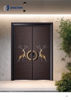 Puerta de Seguridad de Entrada para Vivienda Residencial de Aleación de Aluminio Antirrobo, Diseño Moderno y Elegante, OEM PSL 2026