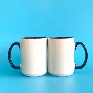 Personalizar diseño Animal Taza de cerámica de porcelana blanca búho Cup 15 Oz Taza de cerámica Paquete de caja de regalo de promoción