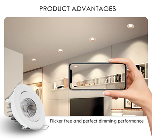 IP44 foco ajustable carcasa cocina CCT impermeable abajo luz <span class=keywords><strong>8W</strong></span> regulable COB empotrada LED luz de techo LED Downlight - Product Image 2
