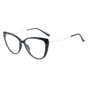 Monturas de gafas Cat Eye TR87108, montura completa, protección contra la luz azul, unisex, material TR90, con lentes para prescripción médica. - Product Image 3