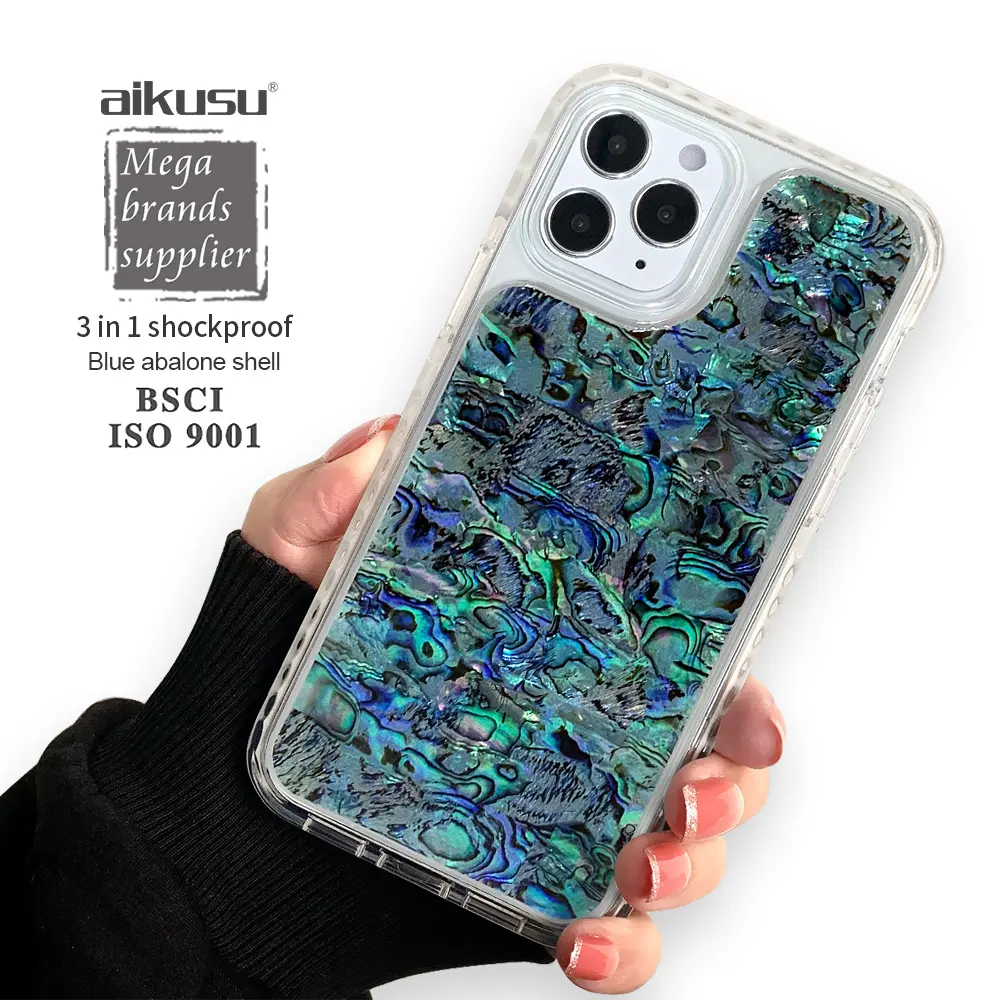 2022 Wholesale Custom Waterproof Carbon Fiber tpu pc tpe abalone shell Mobile Phone Back Covers Case For Iphone 13 12 Pro max