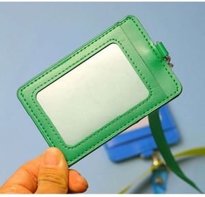 Porte-badge promotionnel personnalisé par sublimation avec clip, porte-clés en cuir PU, porte-cartes de visite - Product Image 3