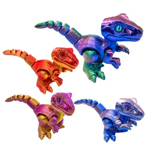 2026 Figurine de dinosaure Velociraptor imprimée en 3D, articulée et mobile, jouet animal, ornement décoratif, cadeau - Product Image 1