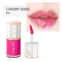 Gloss à lèvres liquide vegan imperméable avec logo personnalisé, marque privée, formule hydratante, couleur nude, fini transparent