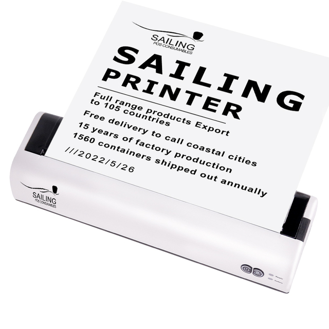 Mobile Receipt Thermal Printer Support A5 Size Paper Printer for Commercial Use