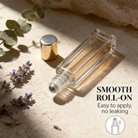 Botol Parfum Roll On Kosong Bentuk Kotak, Botol Kaca Roll On 15ml 30ml 9ml 8ml Dengan Roller Kaca Plastik Baja