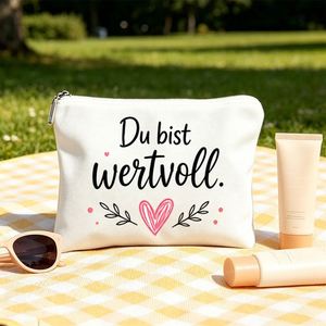 Pochette de toilette avec imprimé cœur, idéale pour les voyages, les anniversaires, les cadeaux pour maman, les filles, sac cadeau compact et élégant pour - Product Image 6