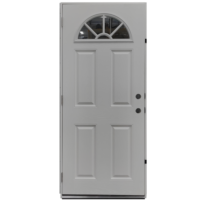 Usine de fabrication de porte d'entrée avant en verre Sunburst acier extérieur/intérieur PVC matériau principal ouverture latérale étanche