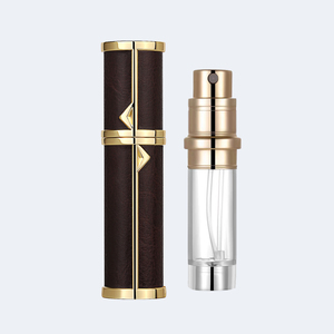 Pu deri taşınabilir 5ml alüminyum püskürtücü şişe Mini seyahat fısfıslı parfüm sıcak damgalama Metal taban - Product Image 6