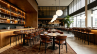 Chaises et table de salle à manger en bois ciré blanc, style campagnard, résistantes à l'usure et aux rayures, pour restaurant, design minimaliste moderne