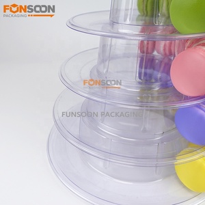 Soporte de exhibición de plástico transparente de 6 niveles para macarons, postres y galletas, ideal para eventos y fiestas. - Product Image 4