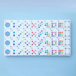 Fichas de Mahjong de Melamina Rosa de Lujo y Duraderas, Personalizadas, 160 Piezas, Plegables, 1.25 Pulgadas, Estilo American Kaleidoscope, para Entretenimiento - Product Image 5