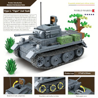 Char d'assaut Panzer II L Luchs en plastique ABS, jouet de construction, modèle de blocs de construction DIY, cadeau éducatif pour garçons
