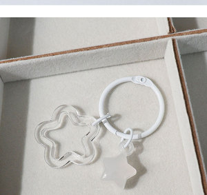 Pendentif porte-clés étoile à cinq branches en acrylique, accessoires décoratifs DIY pour poupées et breloques - Product Image 6