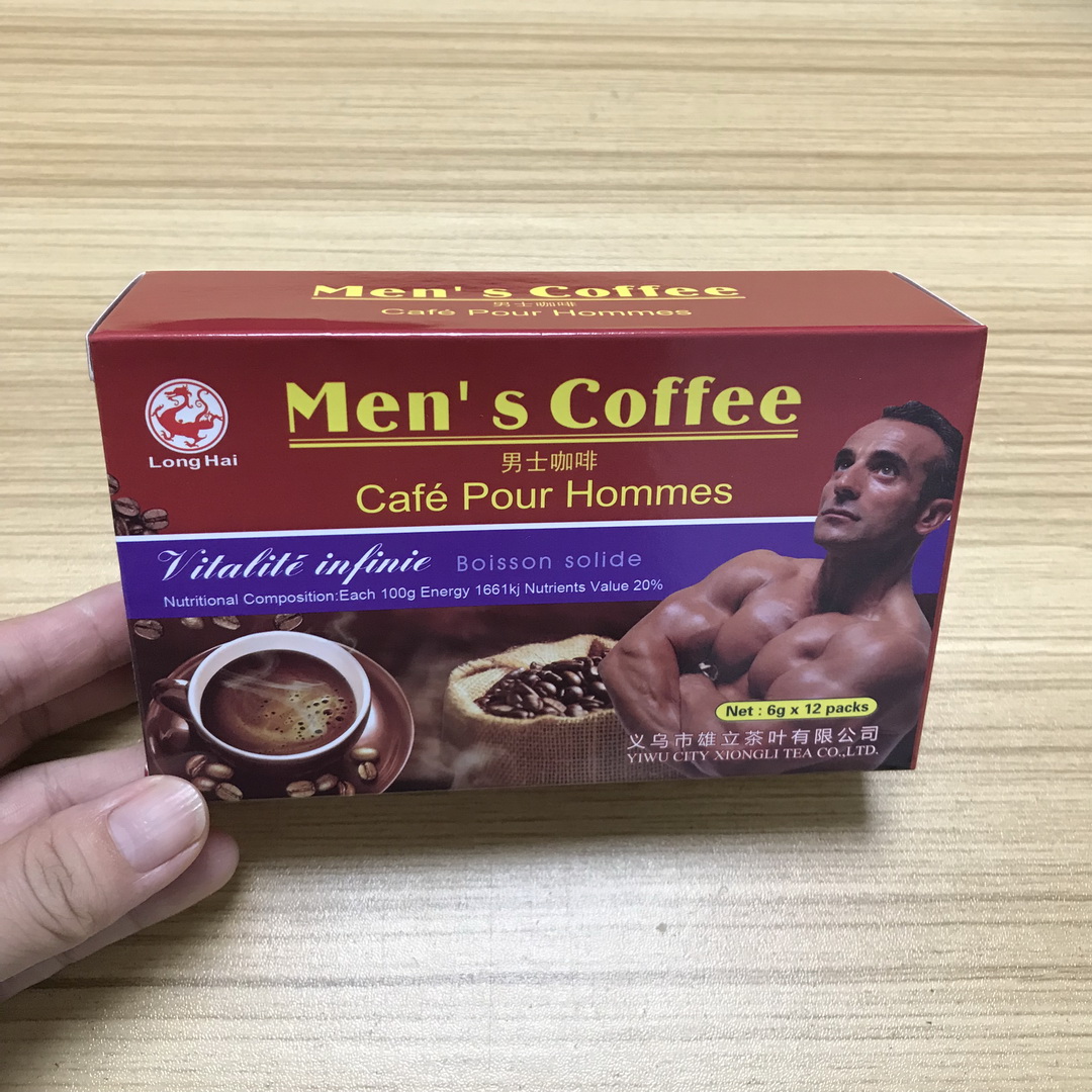 Factory price hot sale 100% Chinese herbal men's energy coffee