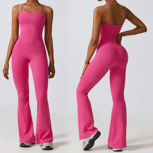 Conjuntos Deportivos <span class=keywords><strong>de</strong></span> Gimnasio, Trajes Deportivos Ajustados <span class=keywords><strong>de</strong></span> Una Pieza, Ropa <span class=keywords><strong>de</strong></span> Yoga para <span class=keywords><strong>Mujer</strong></span>, Pantalones <span class=keywords><strong>de</strong></span> Yoga Anchos - Product Image 5
