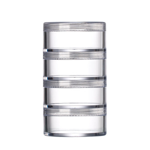 Organiza y guarda frascos de crema, crema facial, crema para ojos, caja de almacenamiento transparente desmontable para viaje, de plástico. - Product Image 3