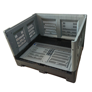 Boîte de palette pliable en <span class=keywords><strong>plastique</strong></span> ventilé empilable 1200x1000x810, grands Lots de conteneurs de stockage en <span class=keywords><strong>plastique</strong></span> industriel - Product Image 3