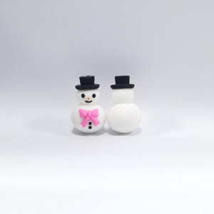 3D Santa Claus, genitales, muñecos de nieve, gatos, manzanas, Gracias cuentas focales de silicona para bolígrafo encantos regalo de vacaciones - Product Image 3