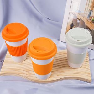 Mug en céramique de haute qualité avec couvercle en silicone, design anti-brûlure, couleur personnalisée - Product Image 3