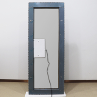 Miroir sur pied de luxe à écran tactile LED avec cadre en cristal moderne, miroir de corps entier, miroir de vanité, OEM ODM