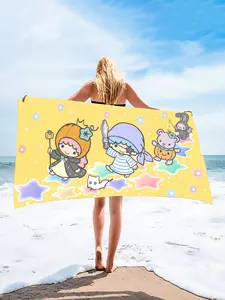 Hello KT Hot Sexi Girls Photos Beach Towel Kids Cartoon Terry Beach Towels