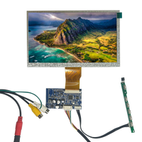 Panneau LCD TFT 7 "1024*600, 50 broches RGB, 500cd/m², Kit de module d'écran LCD industriel avec carte de commande de pilote, câbles de connexion
