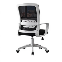 Chaise de bureau ergonomique de luxe moderne en maille avec support lombaire réglable en hauteur, roulettes et accoudoirs fixes - Vente en gros