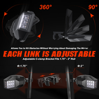 Accesorios para UTV ATV Maverick, Espejos Retrovisores Laterales para UTV con Luces de Giro, Retrovisores Laterales para UTV Polaris SXS Can-am X3