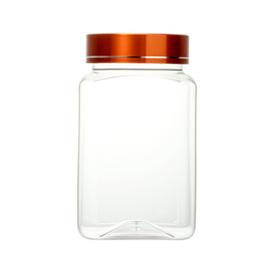 Square <b>Plastic</b> <b>Jar</b> 500ml Food Grade Pet Airtight Container For General Packaging - Product Image 1
