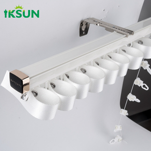 IKSUN, cortinas de aluminio y Metal, Riel de cortina plegable ondulado, Riel de cortinas plegable en S Manual con accesorios - Product Image 1