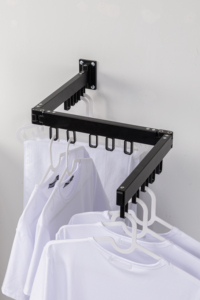 Trifold Wall Mounted <strong>Hanger</strong> <strong>Folding</strong> and Collapsible Indoor Laundry <strong>Hanger</strong> Dryer Rack - Product Image 6