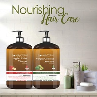 LovelyCSM Shampooing Bio Naturel Anti-Chute et Anti-Poux au Vinaigre de Cidre de Pomme, Avocat et Noix de Coco, Revitalisant pour la Croissance Capillaire