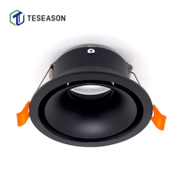 Module LED encastré GU10 anti-éblouissement profond de haute qualité avec double anneau en aluminium, grand diamètre de 100 mm, découpe de 90 mm, TN110R1-FW