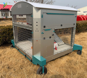 New di động gà Coop Cấu trúc thép cho nhà ngoài trời sử dụng 1 năm bảo hành trứng làm tổ cho lớp 15-20 con gà năng lượng mặt trời Powered - Product Image 2