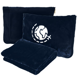 Op maat gemaakte moderne gebreide 2-in-1 compacte antistatische dekentje voor alle seizoenen, geschikt voor vliegtuigreizen, met openingen voor de armen en compatibel met kussens voor volwassenen - Product Image 3