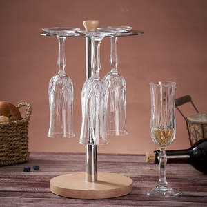 Ensemble de 4 verres à vin élégants en cristal, gobelets sur pied légers au design rond pour servir des cocktails lors de fêtes - Product Image 4