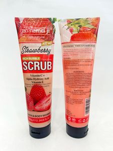 Gommage à la fraise le plus vendu pour un nettoyage en profondeur, une exfoliation, une hydratation et l'élimination des peaux rugueuses. 350g. - Product Image 6