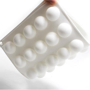 C19 35 Loch Halbrunde Mooncake-Form 3D-Kuchen Silikon form Dessert Backform Halbrunde Mousse-Kuchen Dekorations formen - Product Image 2