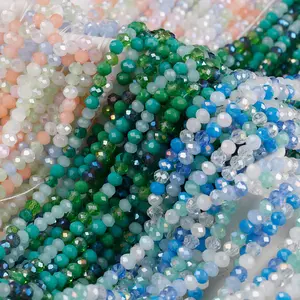 JC Crystal Wholesale faceted glass beads Colorful 4mm lamp work glass beads for jewelry crystal bead strands