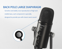 Microphone à condensateur de bureau professionnel Gooermi MB86 pour chant, enregistrement, jeu, kit avec support de bras