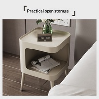 Table d'appoint en fer forgé, petite et moyenne, respirante, imperméable, style C, moderne, minimaliste, couleur crème, pour salon