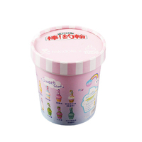 Gobelets en papier écologiques personnalisés et colorés de 8 oz, 16 oz et 20 oz avec couvercles pour la crème glacée, les desserts, le yogourt, le gelato, l'emballage