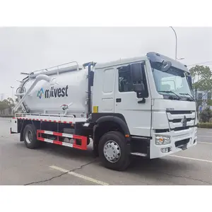 SINOTRUCK HOWO 4x2 10-13m3 kanalizasyon tankı kamyon kanalizasyon septik temizlik vidanjör satılık