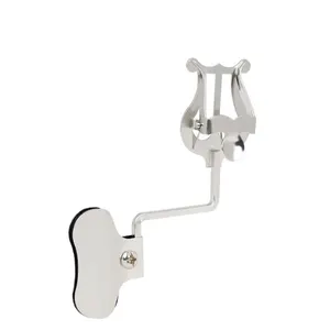 Portable Clamp-on Music Stand for Saxophone Tenor Horn Trumpet Universal Marching Lyre Sheet Clip Holder for Wind Instruments