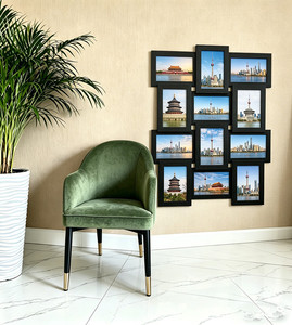Black White Oak Collage Picture <strong>Frame</strong> Holds 12 Images Wall Hanging Multiple Photos <strong>4</strong> <strong>X</strong> <strong>6</strong> Wooden Collage Aperture Photo <strong>Frames</strong> - Product Image 3